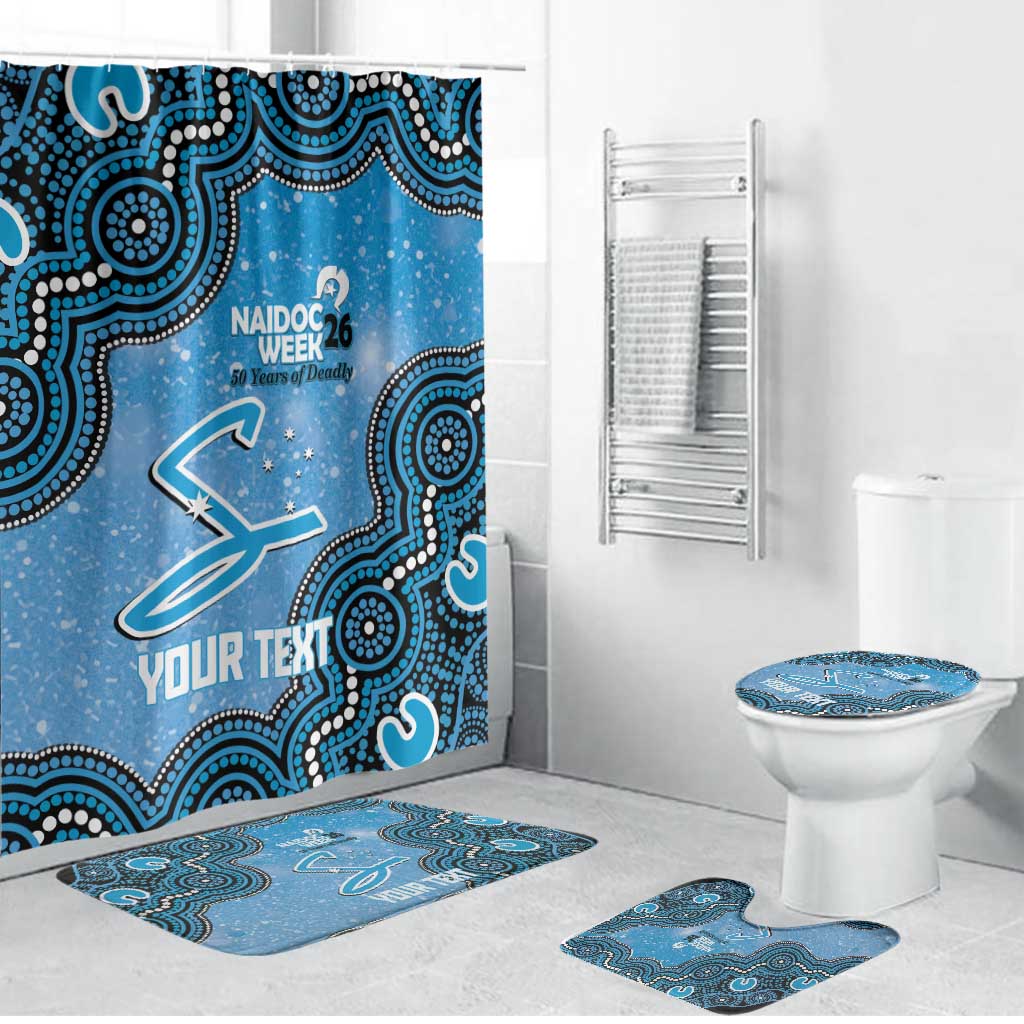 Adelaide Strikers NAIDOC Week 2026 Custom Bathroom Set 50 Years Deadly Indigenous Art Glitter Effect