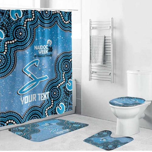 Adelaide Strikers NAIDOC Week 2026 Custom Bathroom Set 50 Years Deadly Indigenous Art Glitter Effect