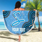 Adelaide Strikers NAIDOC Week 2026 Custom Beach Blanket 50 Years Deadly Indigenous Art Glitter Effect