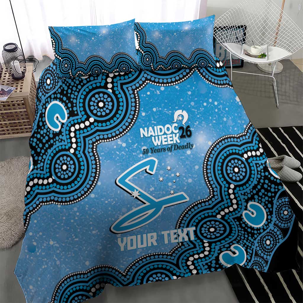 Adelaide Strikers NAIDOC Week 2026 Custom Bedding Set 50 Years Deadly Indigenous Art Glitter Effect