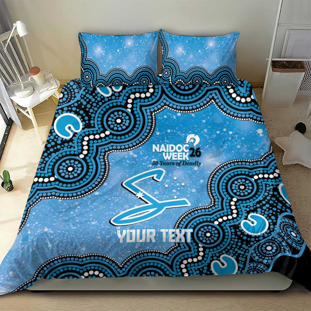 Adelaide Strikers NAIDOC Week 2026 Custom Bedding Set 50 Years Deadly Indigenous Art Glitter Effect