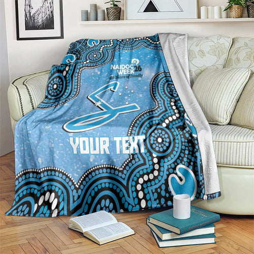 Adelaide Strikers NAIDOC Week 2026 Custom Blanket 50 Years Deadly Indigenous Art Glitter Effect