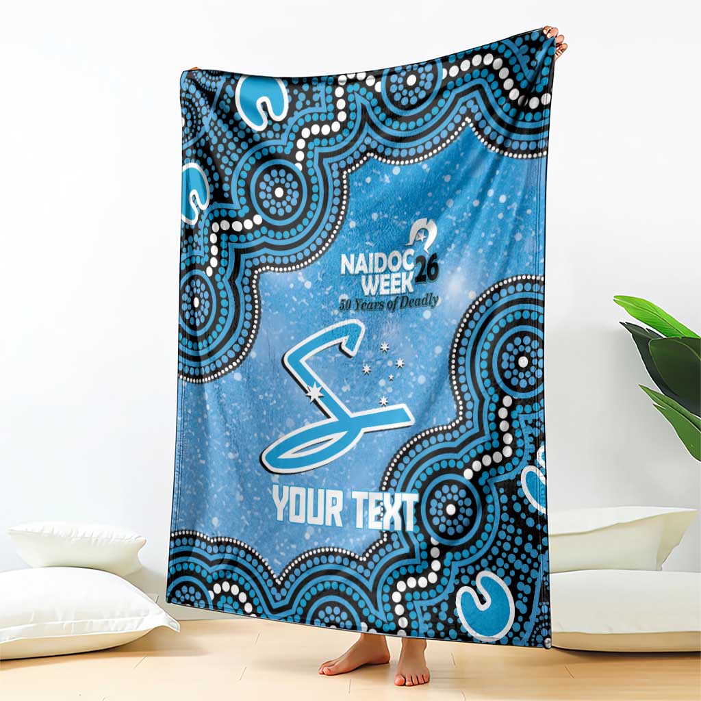 Adelaide Strikers NAIDOC Week 2026 Custom Blanket 50 Years Deadly Indigenous Art Glitter Effect