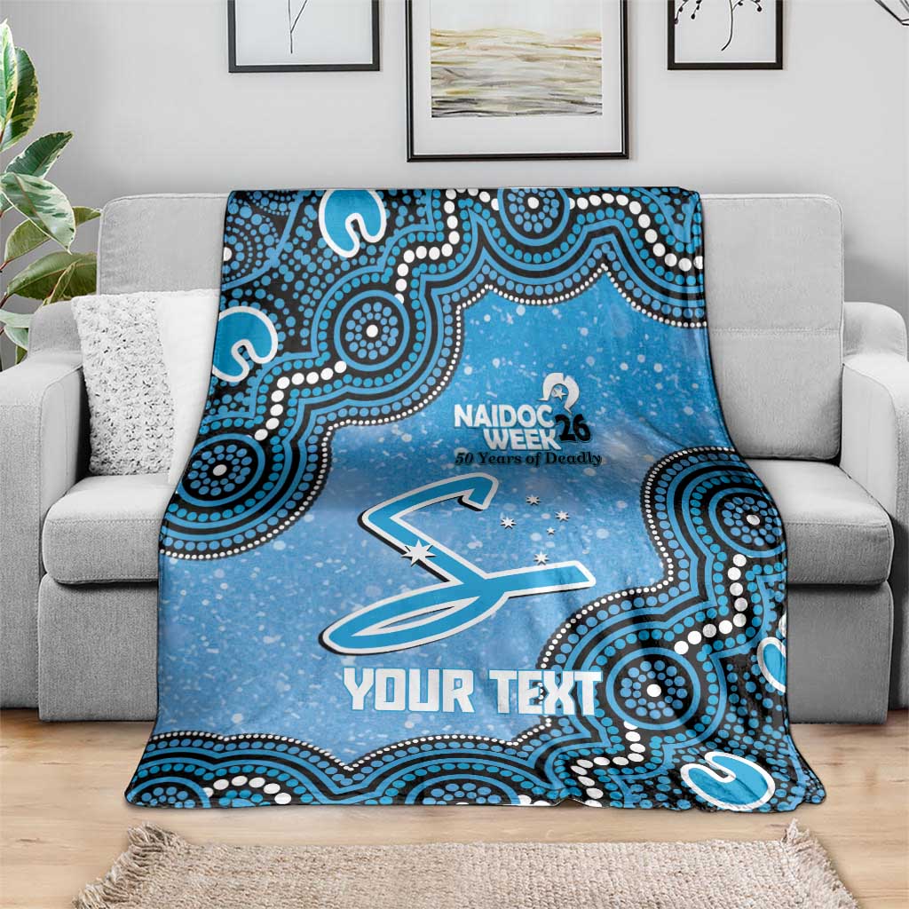 Adelaide Strikers NAIDOC Week 2026 Custom Blanket 50 Years Deadly Indigenous Art Glitter Effect