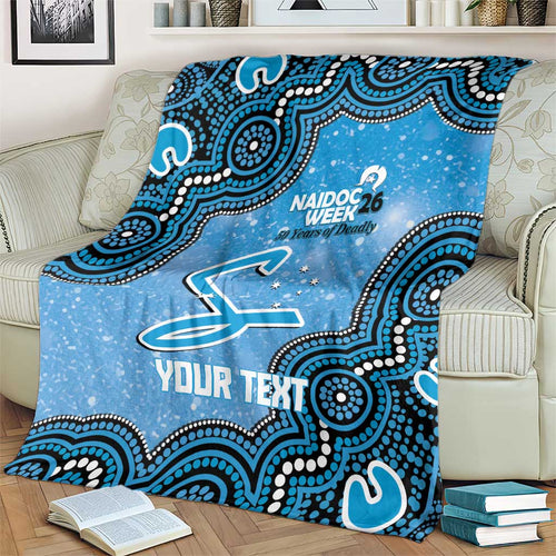 Adelaide Strikers NAIDOC Week 2026 Custom Blanket 50 Years Deadly Indigenous Art Glitter Effect