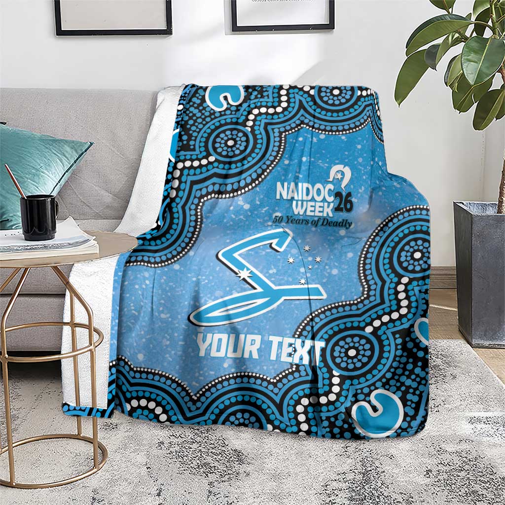 Adelaide Strikers NAIDOC Week 2026 Custom Blanket 50 Years Deadly Indigenous Art Glitter Effect