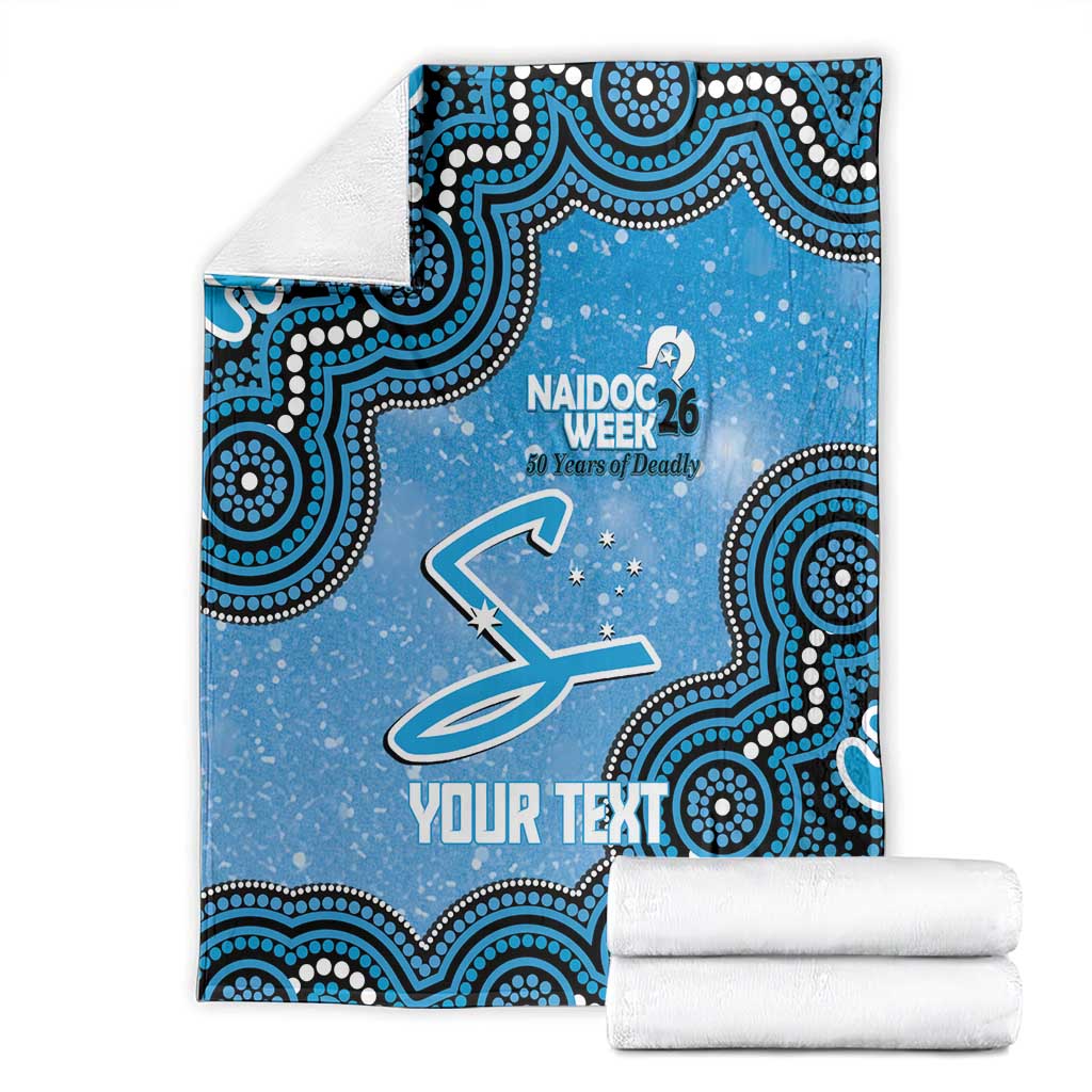 Adelaide Strikers NAIDOC Week 2026 Custom Blanket 50 Years Deadly Indigenous Art Glitter Effect