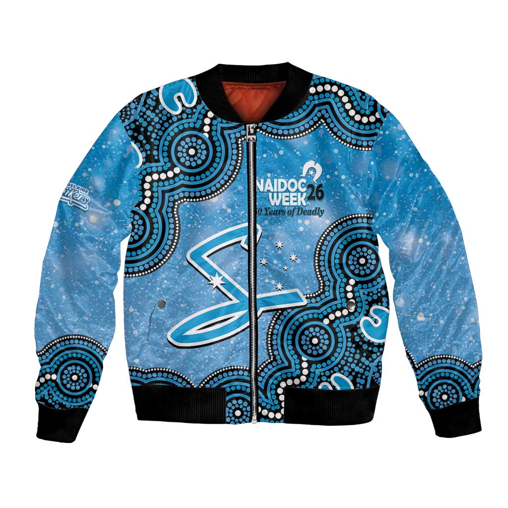 Adelaide Strikers NAIDOC Week 2026 Custom Bomber Jacket 50 Years Deadly Indigenous Art Glitter Effect