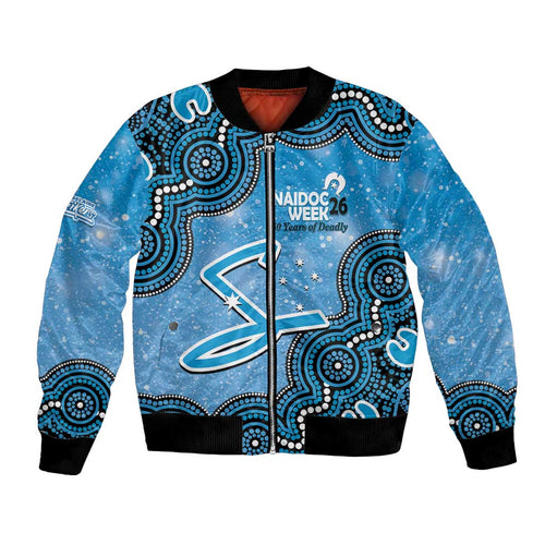 Adelaide Strikers NAIDOC Week 2026 Custom Bomber Jacket 50 Years Deadly Indigenous Art Glitter Effect