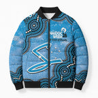 Adelaide Strikers NAIDOC Week 2026 Custom Bomber Puffer Jacket 50 Years Deadly Indigenous Art Glitter Effect