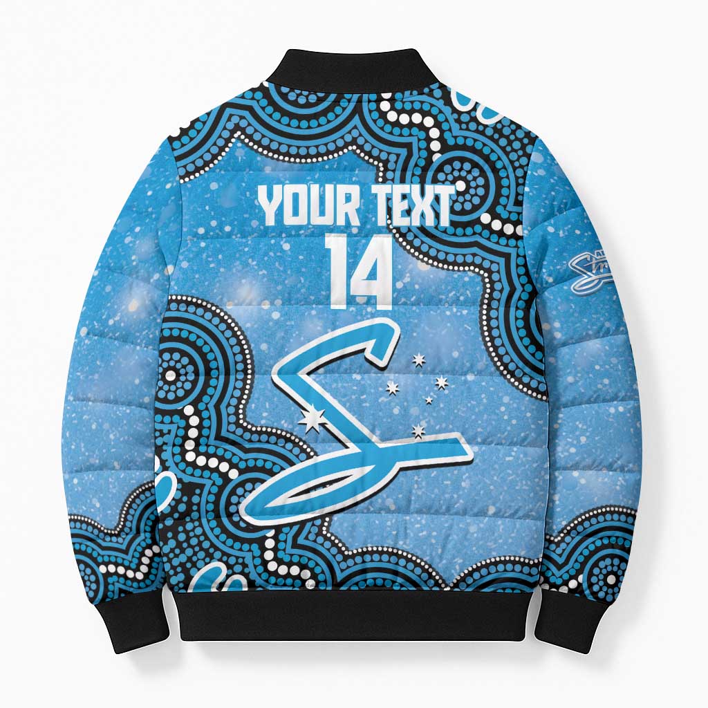 Adelaide Strikers NAIDOC Week 2026 Custom Bomber Puffer Jacket 50 Years Deadly Indigenous Art Glitter Effect