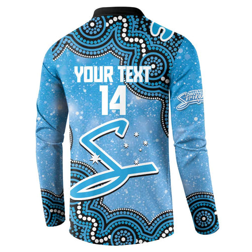 Adelaide Strikers NAIDOC Week 2026 Custom Button Sweatshirt 50 Years Deadly Indigenous Art Glitter Effect