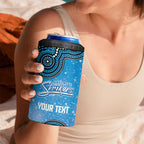 Adelaide Strikers NAIDOC Week 2026 Custom 4 in 1 Can Cooler Tumbler 50 Years Deadly Indigenous Art Glitter Effect