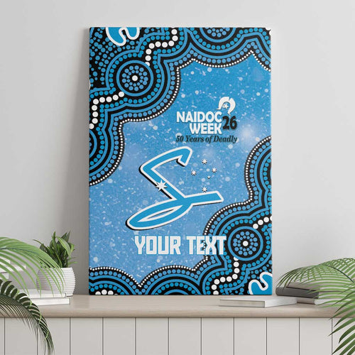 Adelaide Strikers NAIDOC Week 2026 Custom Canvas Wall Art 50 Years Deadly Indigenous Art Glitter Effect