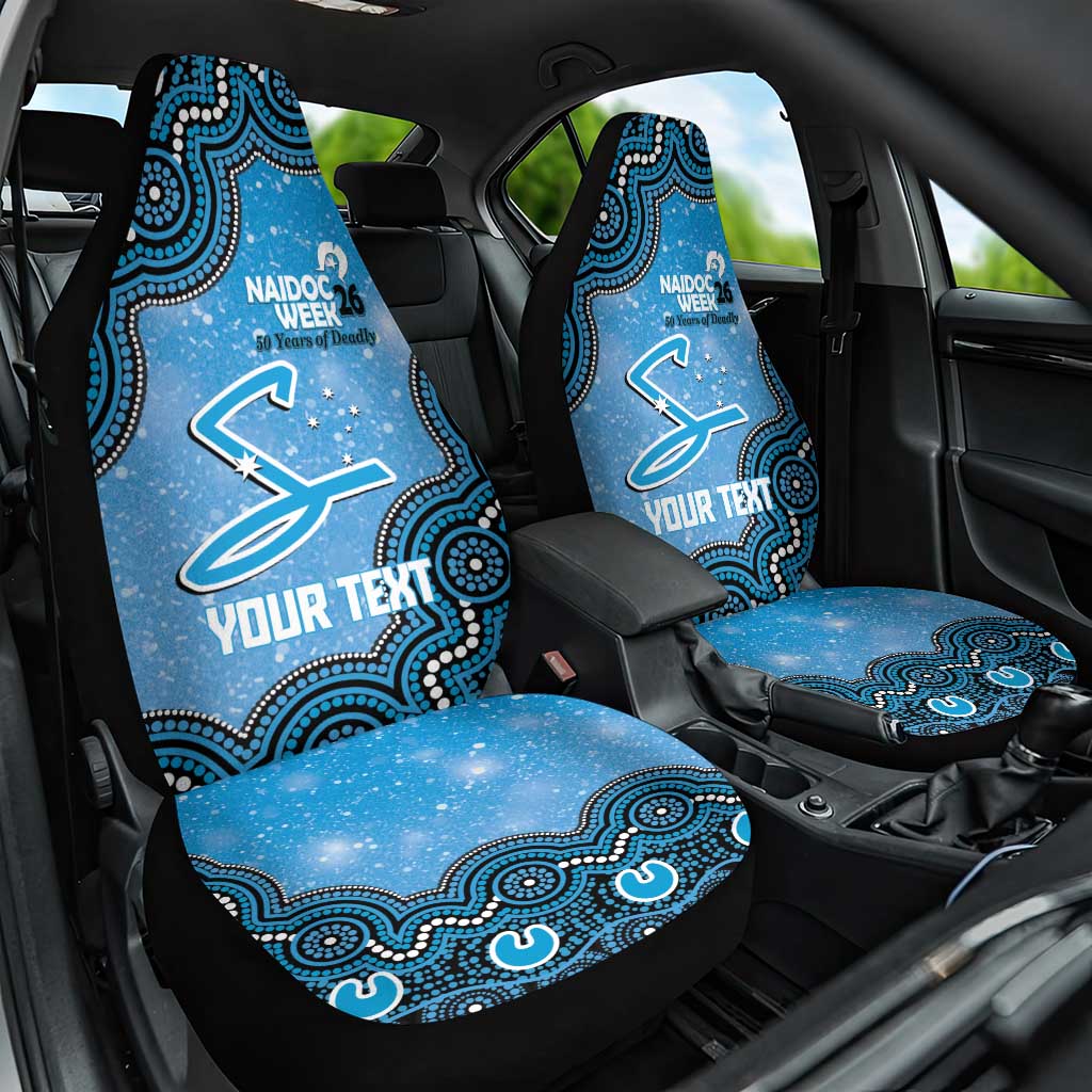 Adelaide Strikers NAIDOC Week 2026 Custom Car Seat Cover 50 Years Deadly Indigenous Art Glitter Effect
