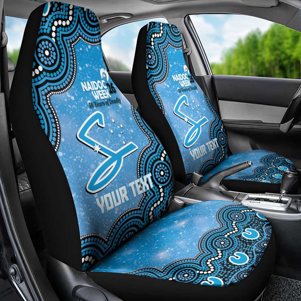 Adelaide Strikers NAIDOC Week 2026 Custom Car Seat Cover 50 Years Deadly Indigenous Art Glitter Effect