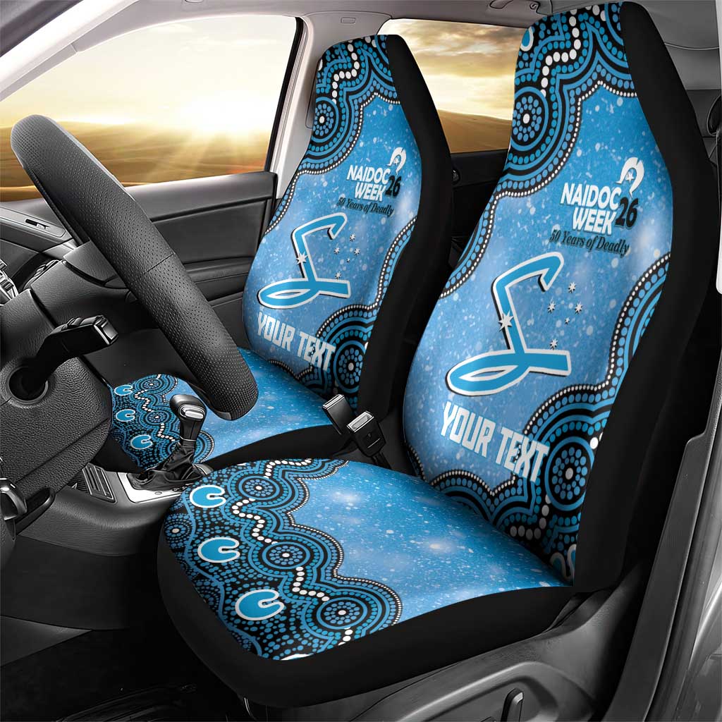 Adelaide Strikers NAIDOC Week 2026 Custom Car Seat Cover 50 Years Deadly Indigenous Art Glitter Effect