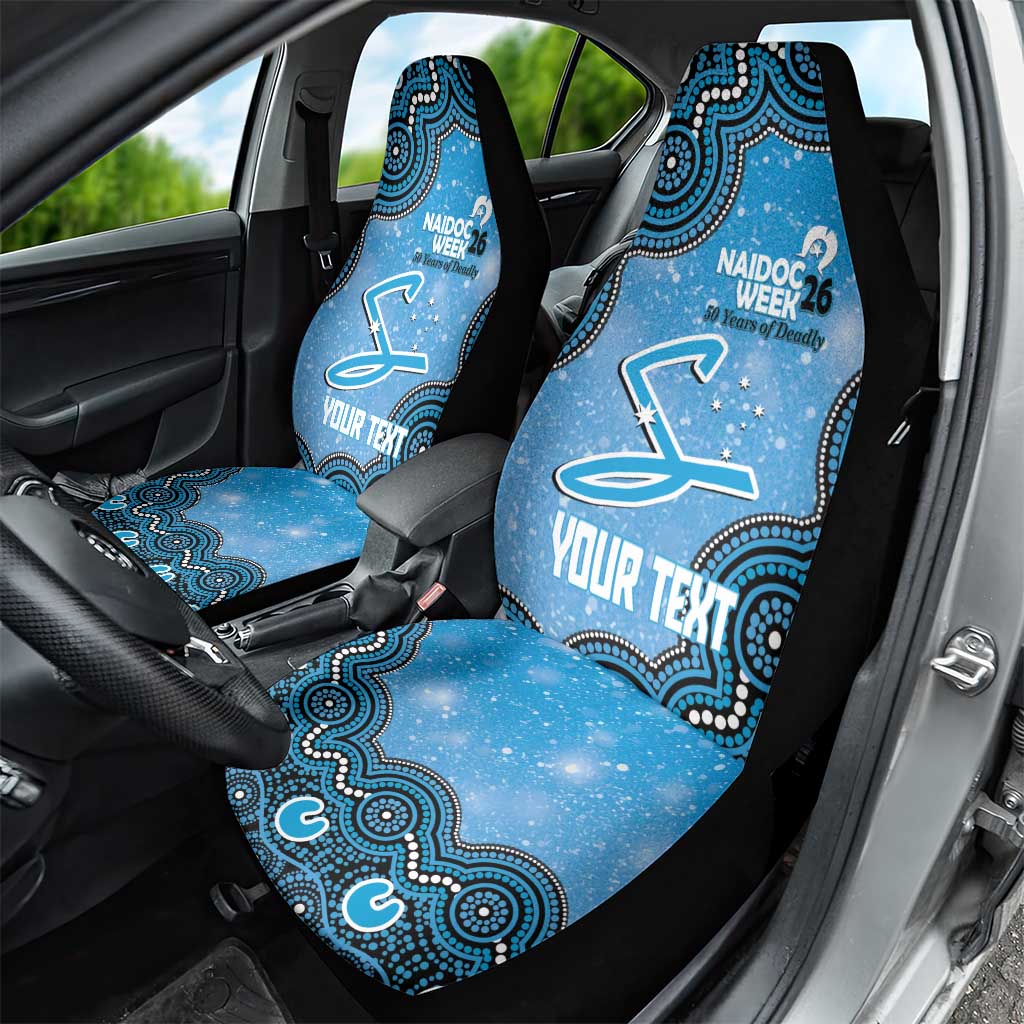 Adelaide Strikers NAIDOC Week 2026 Custom Car Seat Cover 50 Years Deadly Indigenous Art Glitter Effect