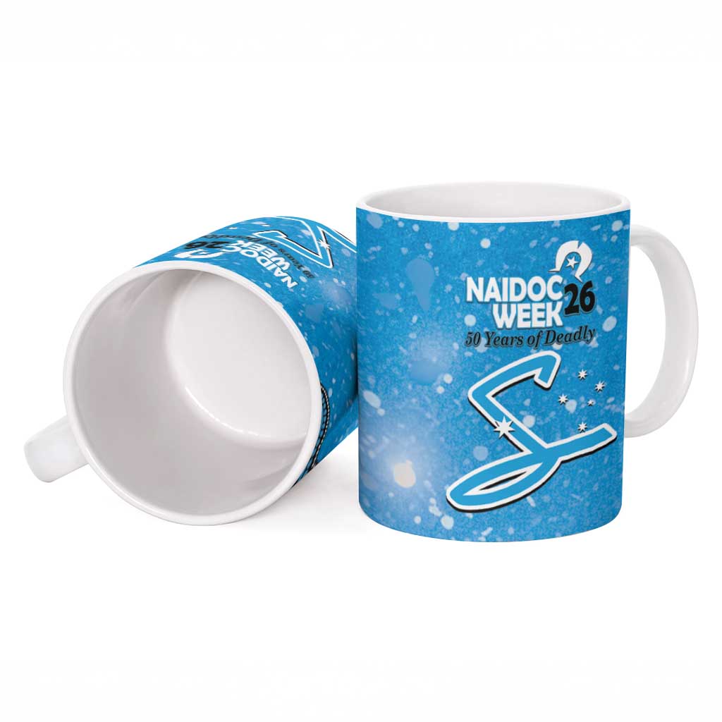 Adelaide Strikers NAIDOC Week 2026 Custom Ceramic Mug 50 Years Deadly Indigenous Art Glitter Effect