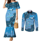 Adelaide Strikers NAIDOC Week 2026 Custom Couples Matching Mermaid Dress and Long Sleeve Button Shirt 50 Years Deadly Indigenous Art Glitter Effect