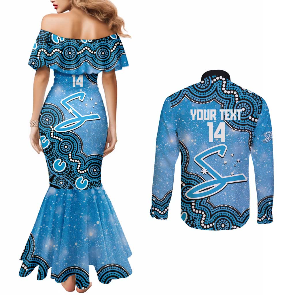 Adelaide Strikers NAIDOC Week 2026 Custom Couples Matching Mermaid Dress and Long Sleeve Button Shirt 50 Years Deadly Indigenous Art Glitter Effect