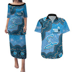 Adelaide Strikers NAIDOC Week 2026 Custom Couples Matching Puletasi and Hawaiian Shirt 50 Years Deadly Indigenous Art Glitter Effect