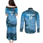 Adelaide Strikers NAIDOC Week 2026 Custom Couples Matching Puletasi and Long Sleeve Button Shirt 50 Years Deadly Indigenous Art Glitter Effect
