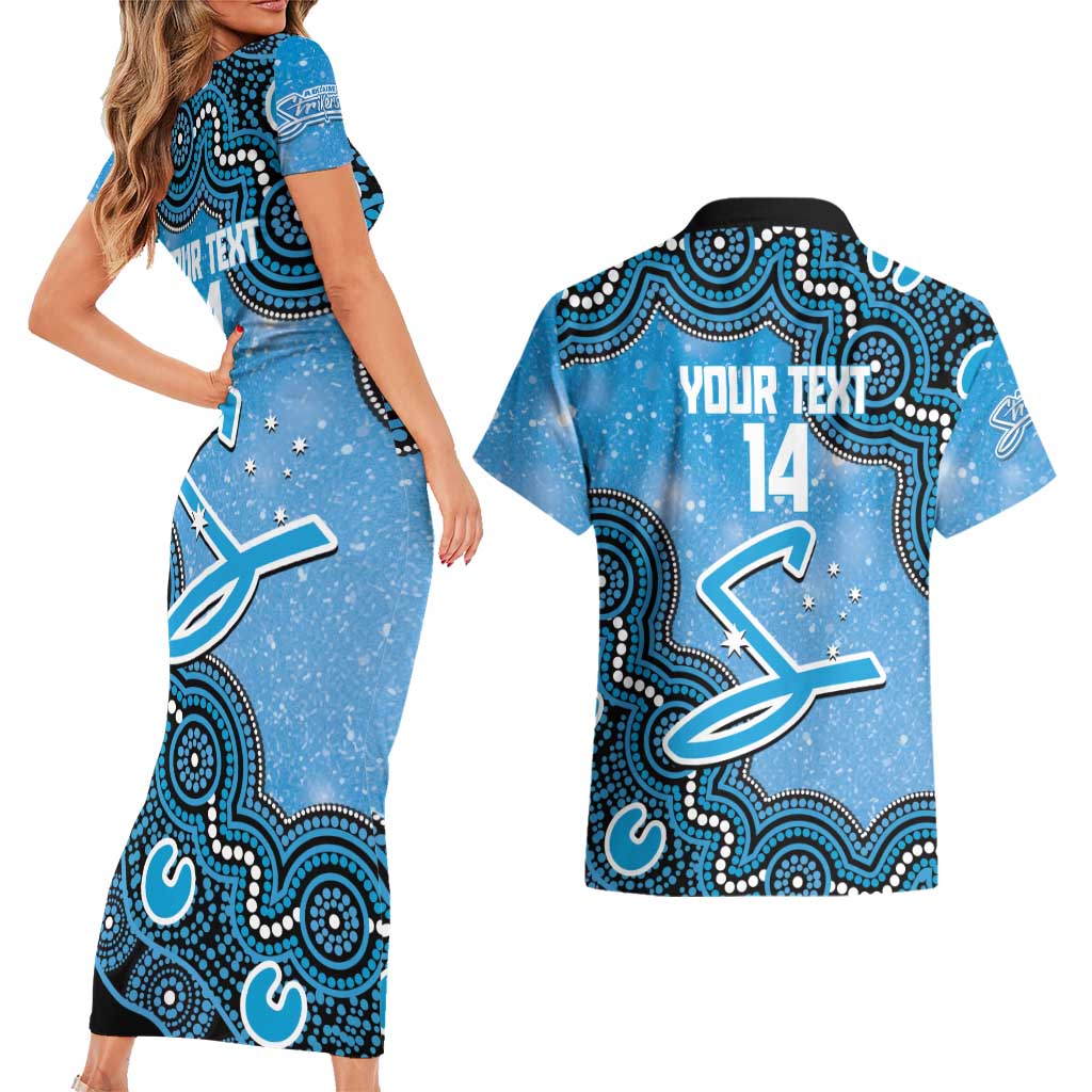 Adelaide Strikers NAIDOC Week 2026 Custom Couples Matching Short Sleeve Bodycon Dress and Hawaiian Shirt 50 Years Deadly Indigenous Art Glitter Effect