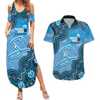 Adelaide Strikers NAIDOC Week 2026 Custom Couples Matching Summer Maxi Dress and Hawaiian Shirt 50 Years Deadly Indigenous Art Glitter Effect