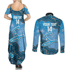 Adelaide Strikers NAIDOC Week 2026 Custom Couples Matching Summer Maxi Dress and Long Sleeve Button Shirt 50 Years Deadly Indigenous Art Glitter Effect