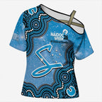Adelaide Strikers NAIDOC Week 2026 Custom Cross Shoulder Shirt 50 Years Deadly Indigenous Art Glitter Effect