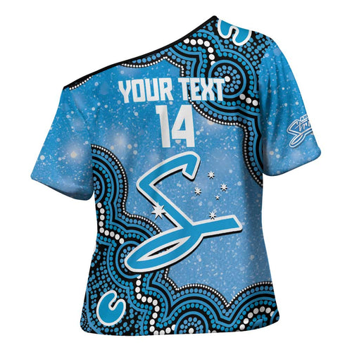 Adelaide Strikers NAIDOC Week 2026 Custom Cross Shoulder Shirt 50 Years Deadly Indigenous Art Glitter Effect
