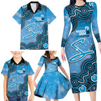 Adelaide Strikers NAIDOC Week 2026 Custom Family Matching Long Sleeve Bodycon Dress and Hawaiian Shirt 50 Years Deadly Indigenous Art Glitter Effect