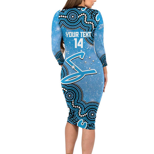 Adelaide Strikers NAIDOC Week 2026 Custom Family Matching Long Sleeve Bodycon Dress and Hawaiian Shirt 50 Years Deadly Indigenous Art Glitter Effect