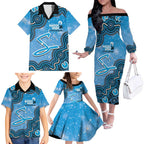 Adelaide Strikers NAIDOC Week 2026 Custom Family Matching Off The Shoulder Long Sleeve Dress and Hawaiian Shirt 50 Years Deadly Indigenous Art Glitter Effect