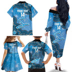 Adelaide Strikers NAIDOC Week 2026 Custom Family Matching Off The Shoulder Long Sleeve Dress and Hawaiian Shirt 50 Years Deadly Indigenous Art Glitter Effect