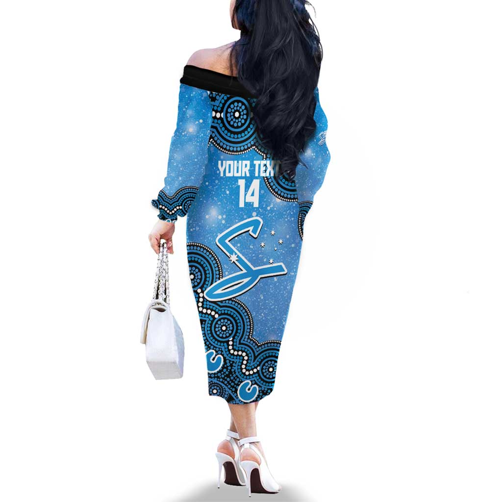 Adelaide Strikers NAIDOC Week 2026 Custom Family Matching Off The Shoulder Long Sleeve Dress and Hawaiian Shirt 50 Years Deadly Indigenous Art Glitter Effect