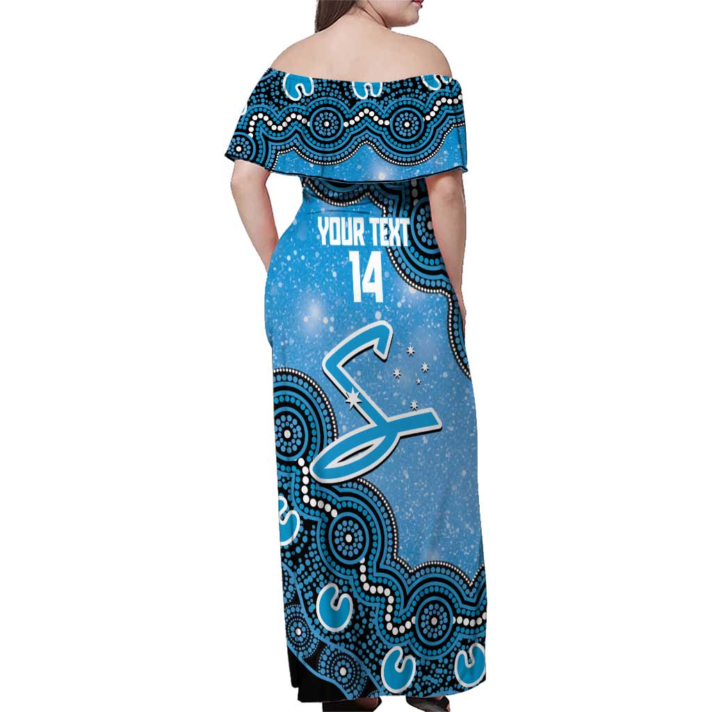 Adelaide Strikers NAIDOC Week 2026 Custom Family Matching Off Shoulder Maxi Dress and Hawaiian Shirt 50 Years Deadly Indigenous Art Glitter Effect