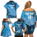 Adelaide Strikers NAIDOC Week 2026 Custom Family Matching Off Shoulder Short Dress and Hawaiian Shirt 50 Years Deadly Indigenous Art Glitter Effect