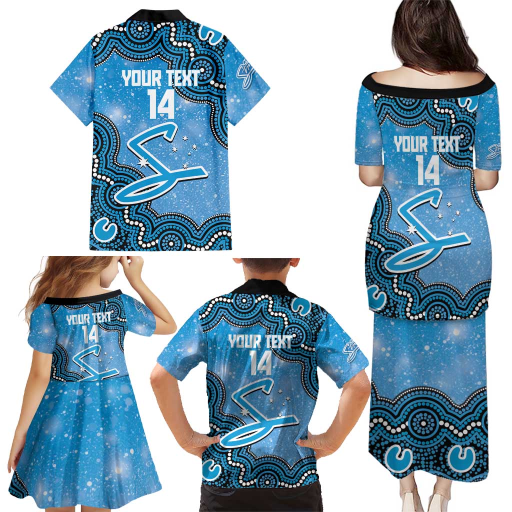 Adelaide Strikers NAIDOC Week 2026 Custom Family Matching Puletasi and Hawaiian Shirt 50 Years Deadly Indigenous Art Glitter Effect