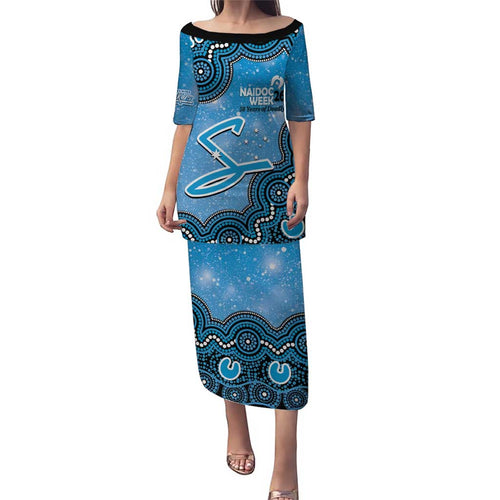 Adelaide Strikers NAIDOC Week 2026 Custom Family Matching Puletasi and Hawaiian Shirt 50 Years Deadly Indigenous Art Glitter Effect