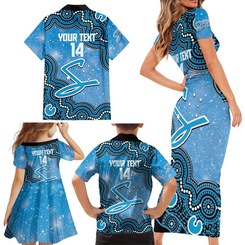 Adelaide Strikers NAIDOC Week 2026 Custom Family Matching Short Sleeve Bodycon Dress and Hawaiian Shirt 50 Years Deadly Indigenous Art Glitter Effect