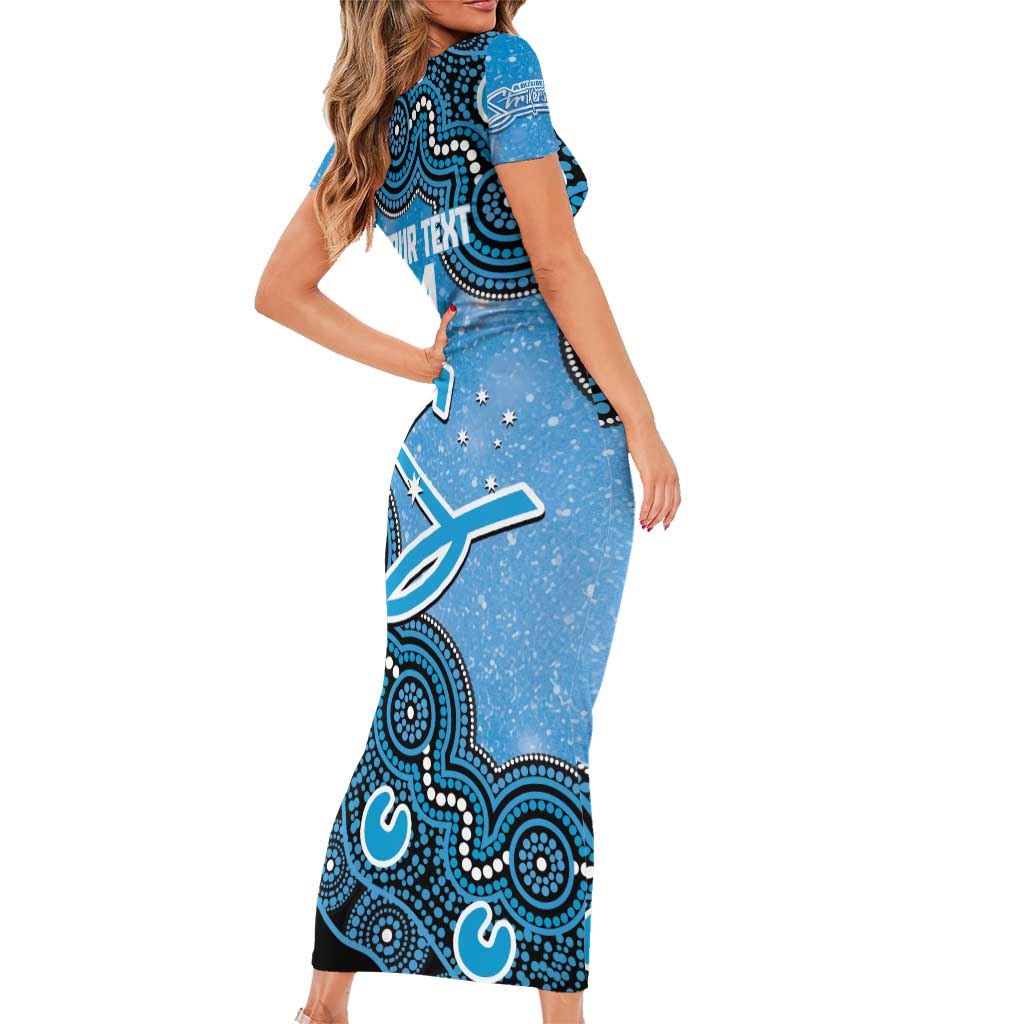 Adelaide Strikers NAIDOC Week 2026 Custom Family Matching Short Sleeve Bodycon Dress and Hawaiian Shirt 50 Years Deadly Indigenous Art Glitter Effect