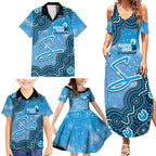 Adelaide Strikers NAIDOC Week 2026 Custom Family Matching Summer Maxi Dress and Hawaiian Shirt 50 Years Deadly Indigenous Art Glitter Effect