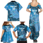Adelaide Strikers NAIDOC Week 2026 Custom Family Matching Summer Maxi Dress and Hawaiian Shirt 50 Years Deadly Indigenous Art Glitter Effect