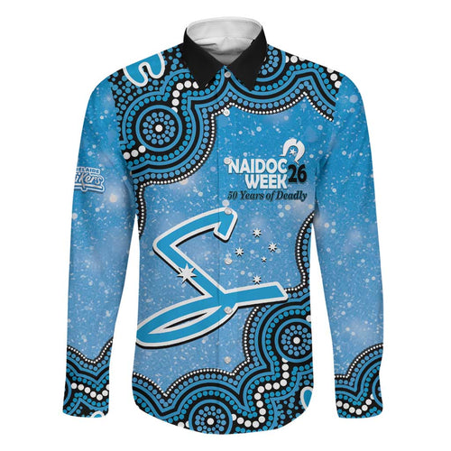 Adelaide Strikers NAIDOC Week 2026 Custom Family Matching Summer Maxi Dress and Hawaiian Shirt 50 Years Deadly Indigenous Art Glitter Effect