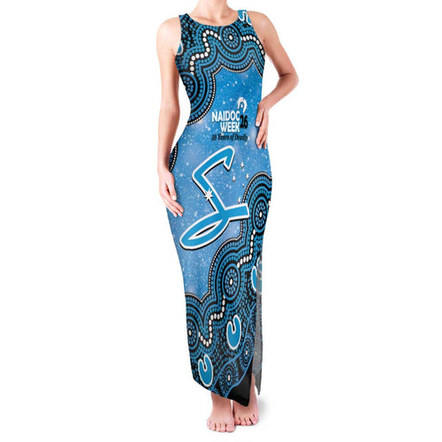 Adelaide Strikers NAIDOC Week 2026 Custom Family Matching Tank Maxi Dress and Hawaiian Shirt 50 Years Deadly Indigenous Art Glitter Effect