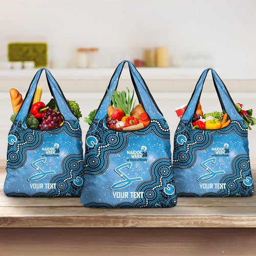 Adelaide Strikers NAIDOC Week 2026 Custom Grocery Bag 50 Years Deadly Indigenous Art Glitter Effect