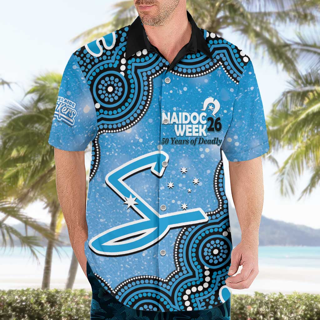 Adelaide Strikers NAIDOC Week 2026 Custom Hawaiian Shirt 50 Years Deadly Indigenous Art Glitter Effect