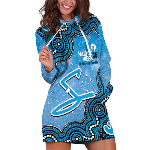 Adelaide Strikers NAIDOC Week 2026 Custom Hoodie Dress 50 Years Deadly Indigenous Art Glitter Effect